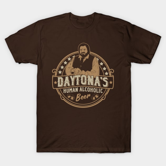 Jackie Daytona's Human Alcoholic Beer T-Shirt by Meta Cortex